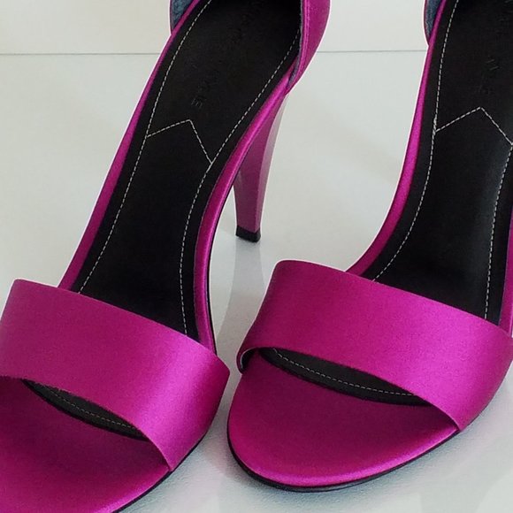 Kendall & Kylie " EMILEE 2" Magenta Linen Sz 9.5 - Picture 3 of 4